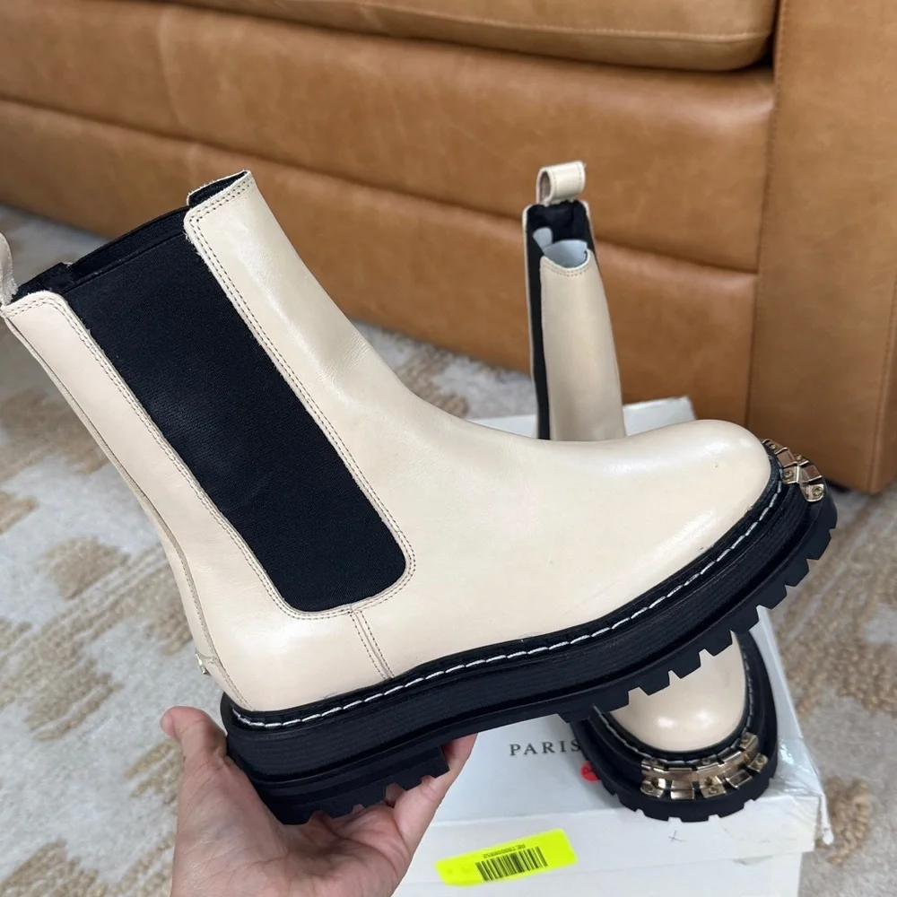 $445 New in box SANDRO COMBAT SHELSEA BOOTS SZ 35 - Picture 4 of 5